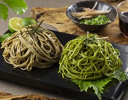 宇治抹茶そば、ほうじ茶蕎麦